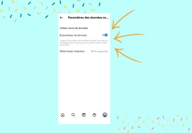 économiseur de données