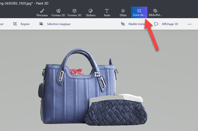 détourer une image avec paint
