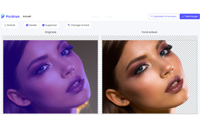détourer visage avec PicWish