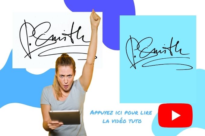 enlever le fond d'une signature