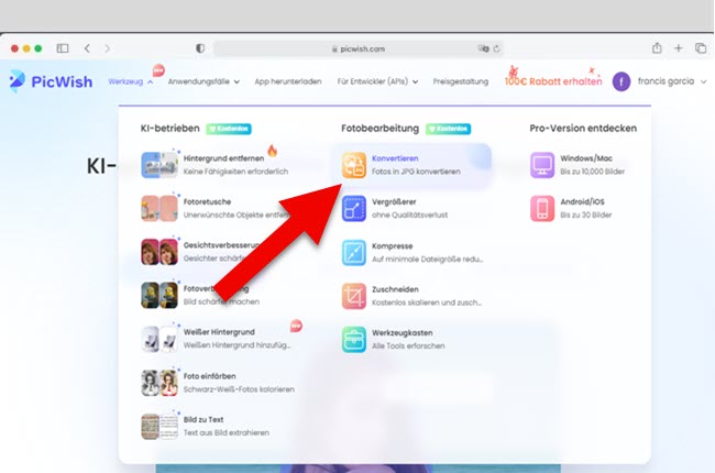 Wechsel von HEIC zu JPG auf Mac
