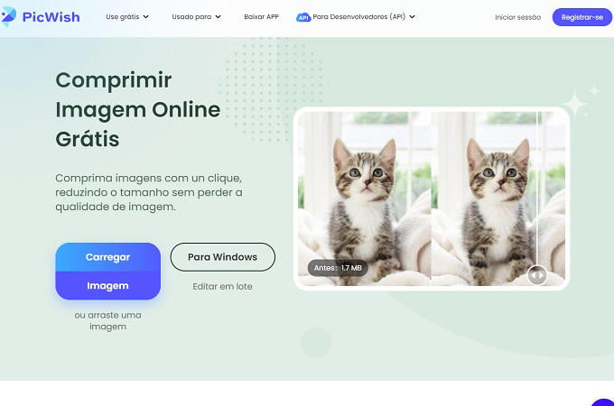 picwish cover comprimir imagens online grátis