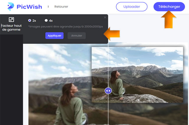 augmenter la taille d'une image en ligne