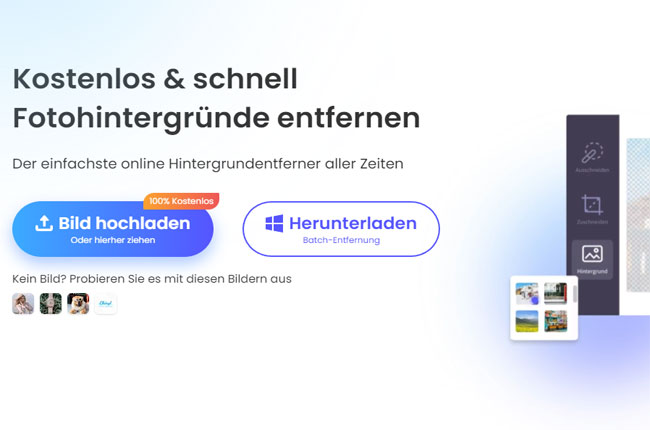 picwish deutsches Bild hochladen