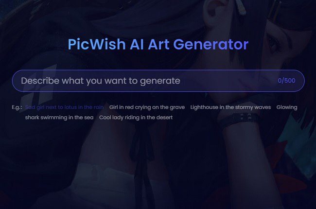 main interface of picwish