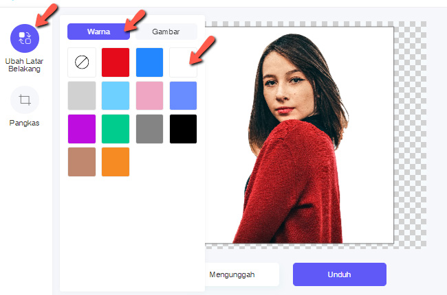 editor foto online ubah warna latar belakang picwish unduh