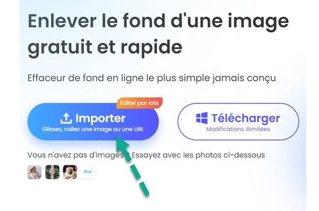 importer une image sur picwish