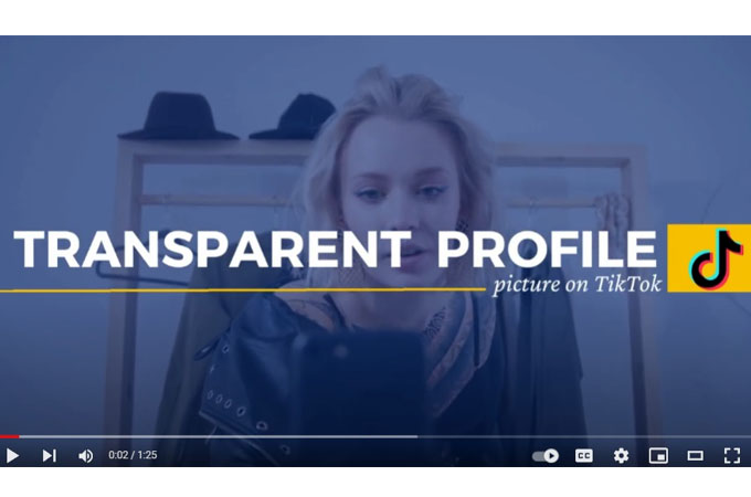 get a transparent profile picture on TikTok