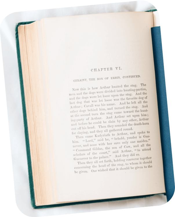 Photograph of the same old book with a revitalized and clear page, labeled 'After,' demonstrating improved text clarity.
