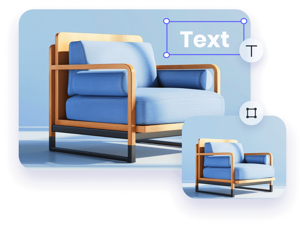 resize & add text
